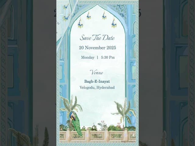 Royal Engagement – Elegant Muslim Engagement Video Invitation