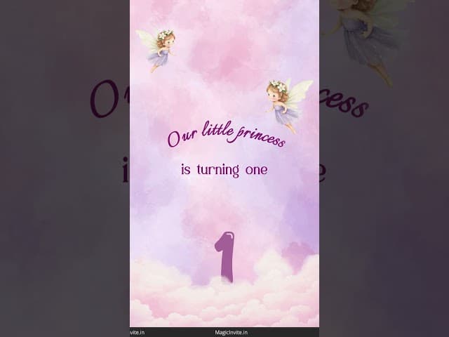 Fairy Dust Dreams – Magical 1st Birthday Video Invitation
