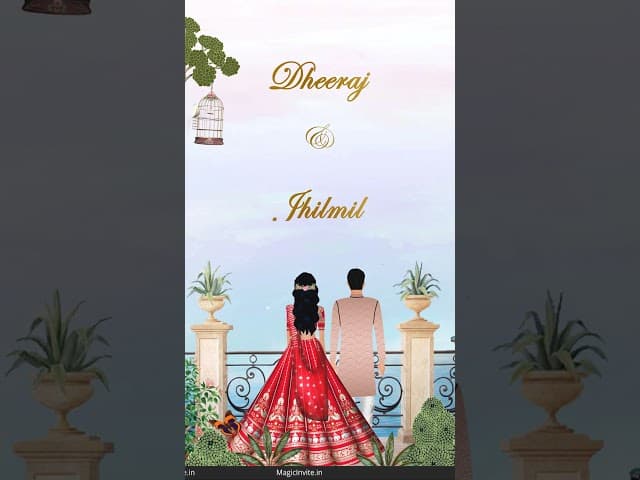 Peacock Courtship – Elegant Royal Save the Date Video Invite