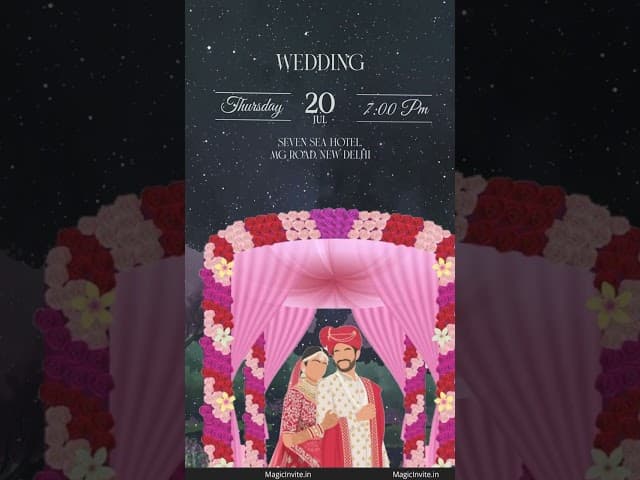 Dreamy Mountain View – Elegant Hindu Wedding Video Invitation