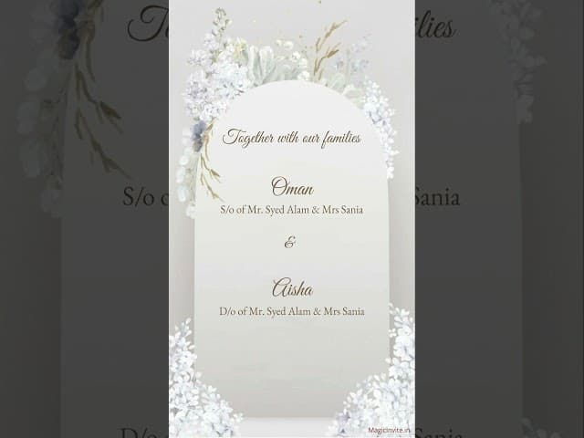 Petals of Promise – Elegant Muslim Engagement Video Invitation