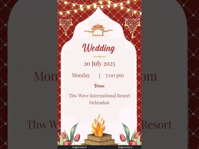 Grand Hindu Wedding Invite – Elegant Video Invitation