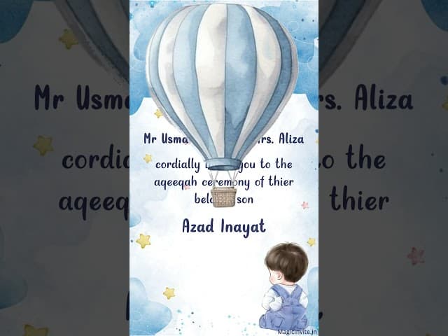 Merciful Beginnings – Islamic Aqeeqah Video Invitation