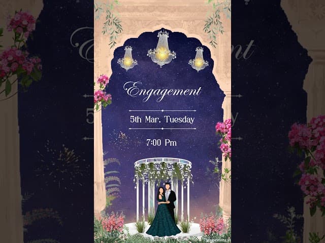 Enchanted Evening – Starlit Engagement Video Invitation