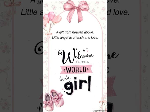 Heaven’s Angel – Baby Girl Aqeeqah Video Invitation